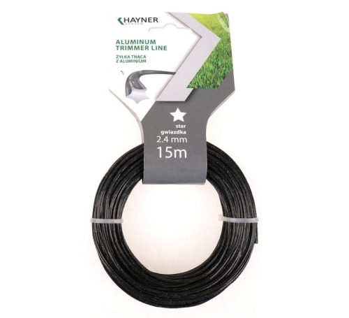 Żyłka tnąca z aluminium gwiazdka 2,4 mm 15 m