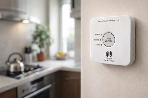 Czujnik tlenku węgla JBE TCS0101A – alarm czadu CO LED + dźwięk