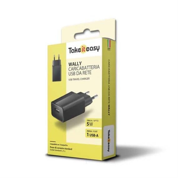 Ładowarka sieciowa USB-A 5W czarna do standardowego ładowania
