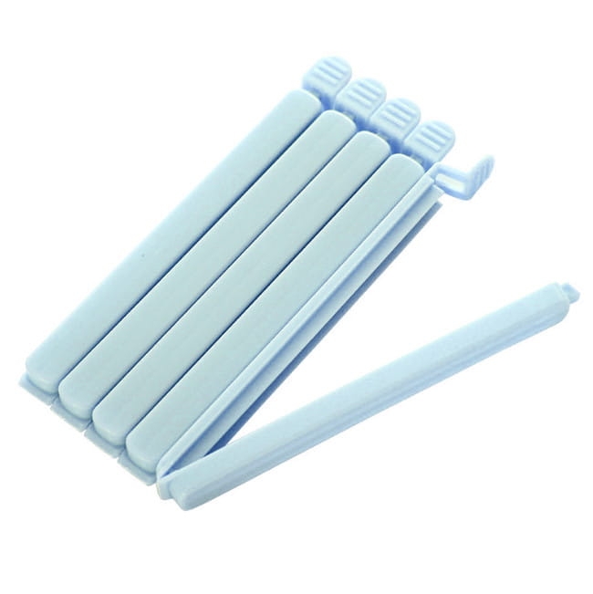 Klipsy do woreczków plastikowe kpl 5 szt 15 cm - NIEBIESKIE