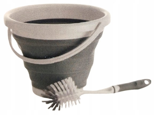 Zestaw do sprzątania SKŁADANY wiadro 5 l + szczotka do szorowania 208