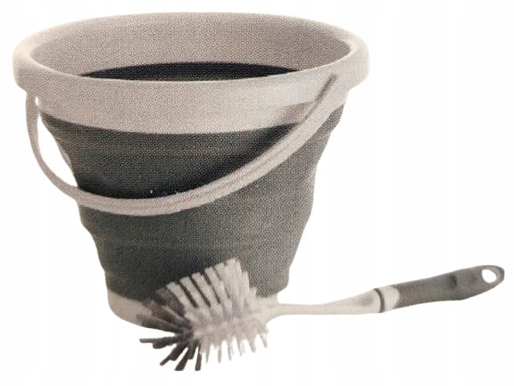 Zestaw do sprzątania SKŁADANY wiadro 5 l + szczotka do szorowania 208