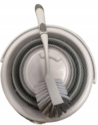 Zestaw do sprzątania SKŁADANY wiadro 5 l + szczotka do szorowania 208