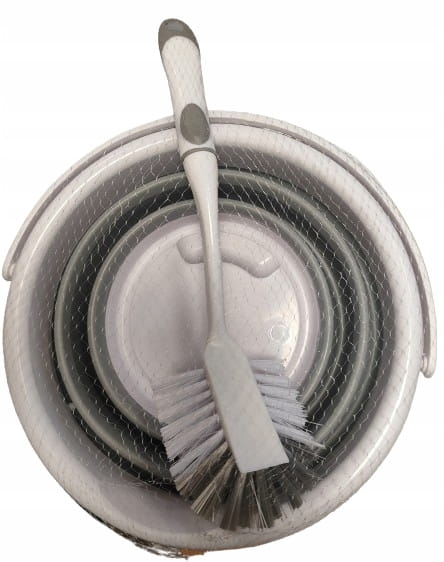 Zestaw do sprzątania SKŁADANY wiadro 5 l + szczotka do szorowania 208