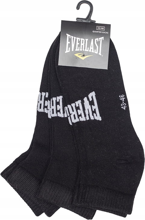 EVERLAST SKARPETY SKARPETKI STOPKI 3P CZARNE r.39-42