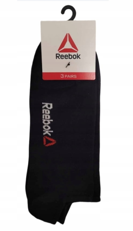 Skarpetki 3 pack kolor czarny REEBOK Low Cut stopki rozmiar 37-39