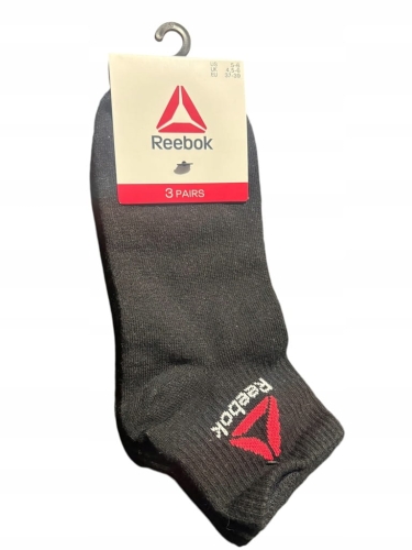 REEBOK Skarpetki 3 pack kolor czarny ankle stopki rozmiar 37-39