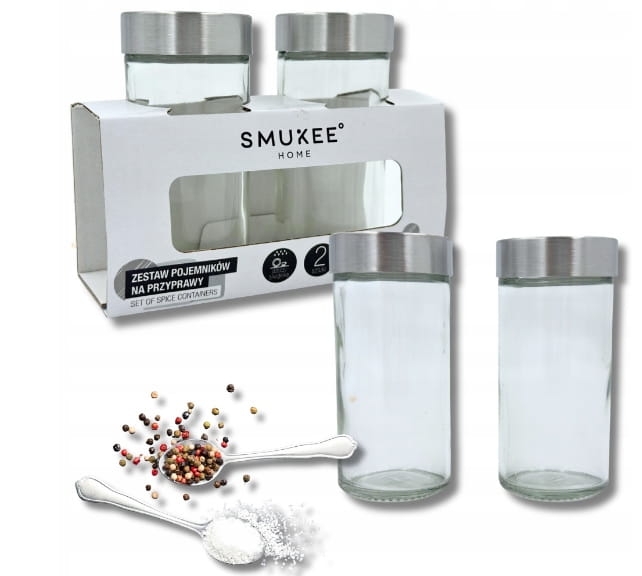 Solniczka i pieprzniczka Smukee przezroczysty