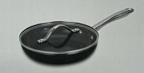 Patelnia z pokrywką 24cm czarna wszystkie rodzaje kuchenek