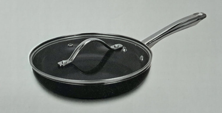 Patelnia z pokrywką 24cm czarna wszystkie rodzaje kuchenek