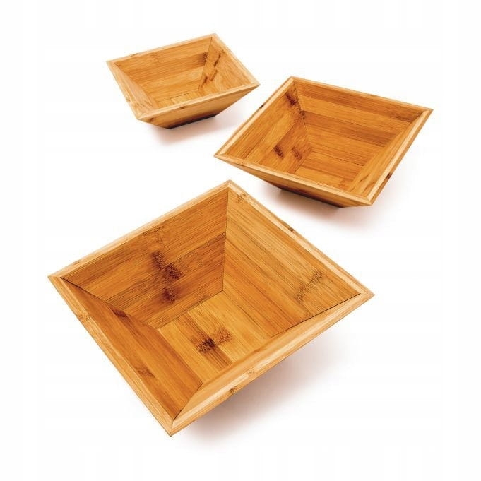 KOSZ MISKA POJEMNIK KOSZYK SKRZYNKA NA OWOCE WARZYWA KUCHENNA BAMBUSOWA.