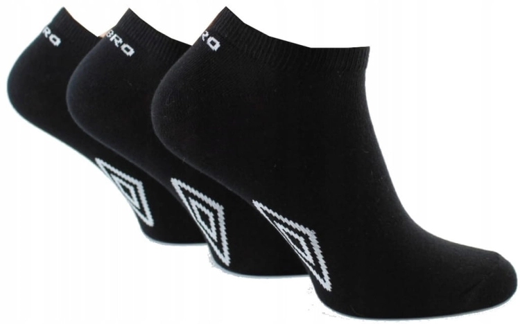 ZESTAW 3 PAR SKARPETEK STOPKI UMBRO 35-38 CZARNE