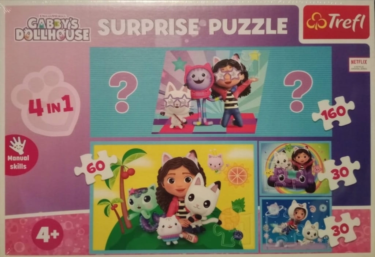 Puzzle Trefl SURPRISE PUZZLE 4w1 280 elementów Puzzle TREFL - 4w1