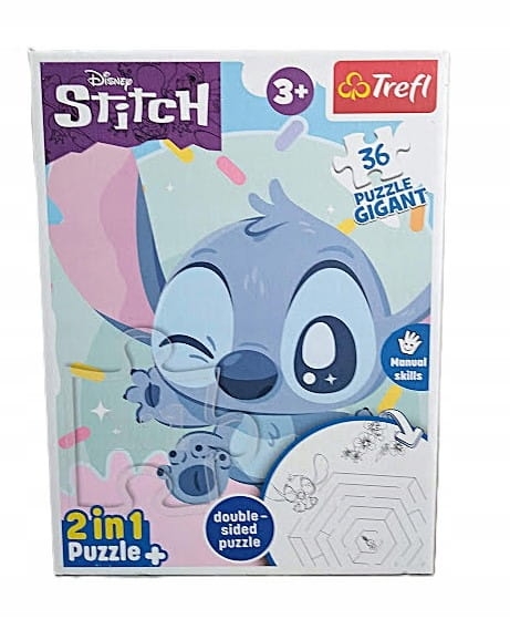 Puzzle TREFL 36 GIGANT 48x67 cm - STITCH - 2w1 !