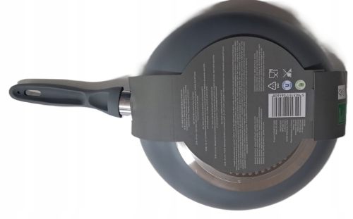 Wok z powłoką nieprzywierającą 28cm kolor siwy