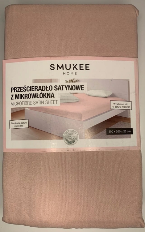 SMUKEE PRZEŚCIERADŁO SATYNOWE Z MIKROWŁÓKNA 200x200