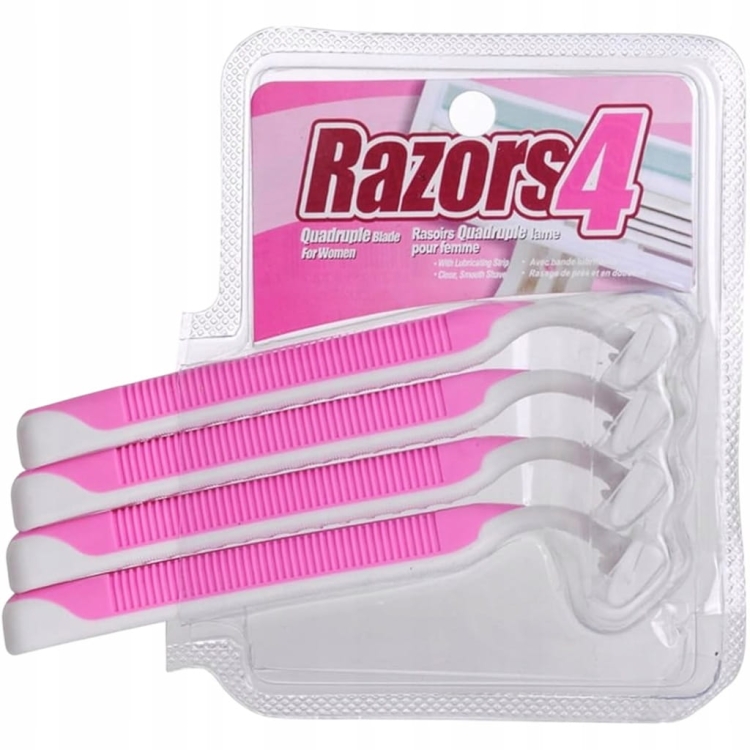 Maszynka do golenia damska opak 4szt. różowa