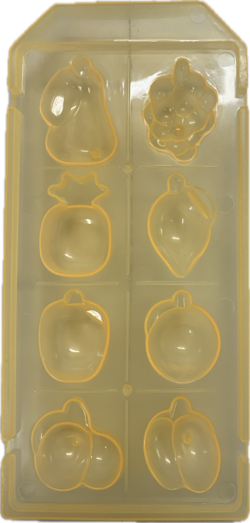 Forma do lodu w kształcie owoców żółta