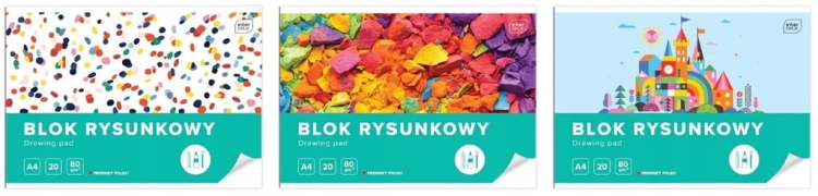 Interdruk blok rysunkowy A4 biały 20k