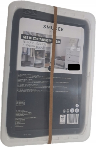 Zestaw pojemników z pokrywką 4x5,5L