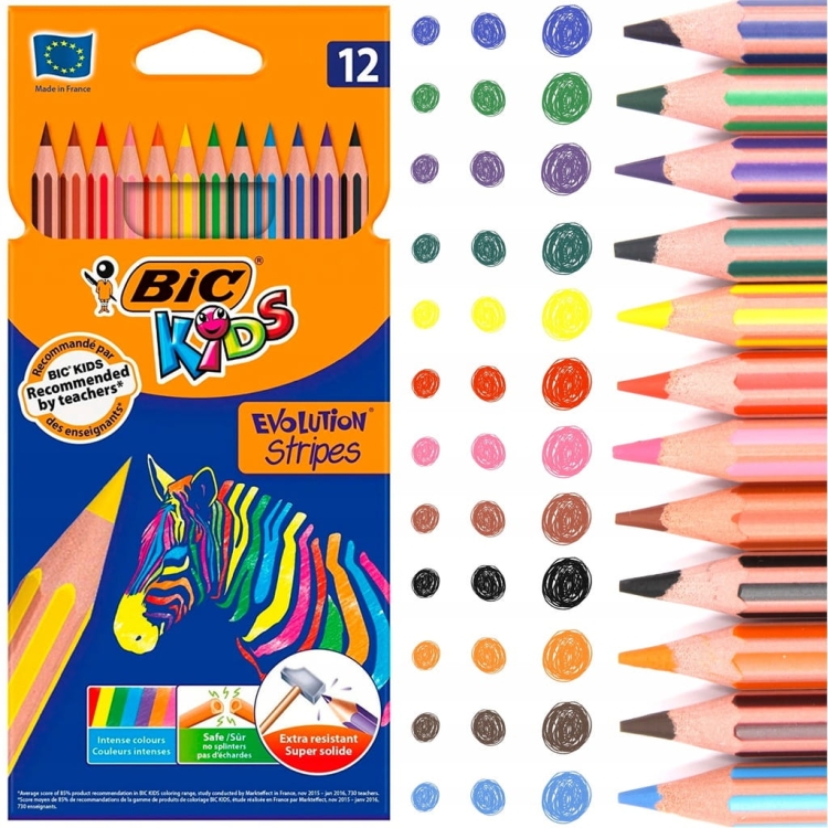 BIC KIDS Kredki ołówkowe 12 kolorów