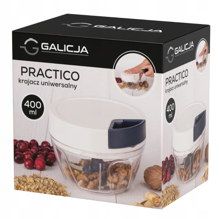 Krajacz uniwersalny practico 400 ml siekacz biało granatowy