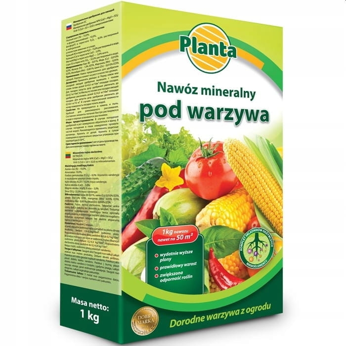 Nawóz do warzyw wieloskładnikowy Planta granulat 1 kg 1 l