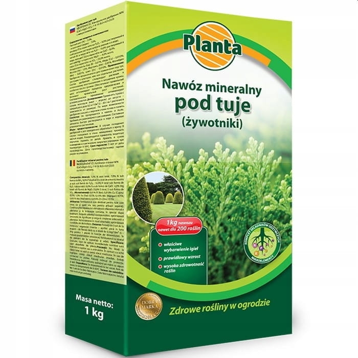 Nawóz wieloskładnikowy pod tuje Planta granulat 1 kg