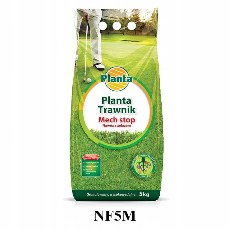 Nawóz do trawników mech stop wieloskładnikowy Planta granulat 5 kg
