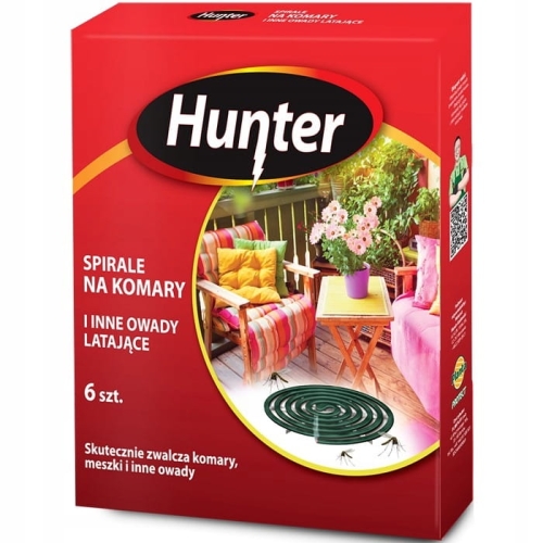 Świeczka spirala przeciwko komarom Hunter 6szt.
