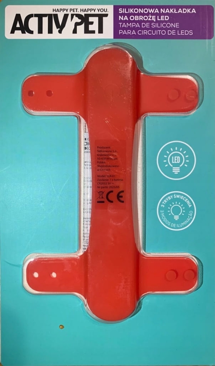 Obroża dla psa silikonowa LED czerwona