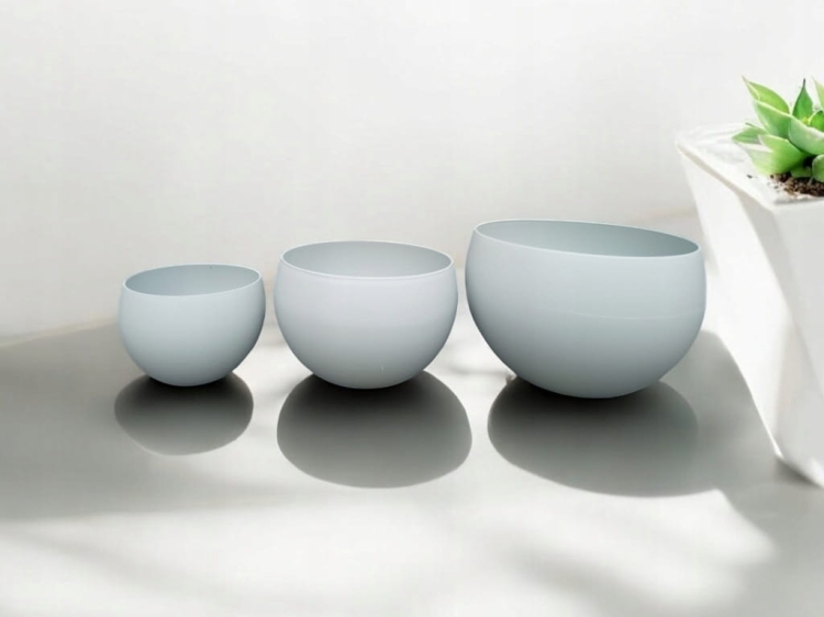 Osłonka do kwiatów 16 cm szara