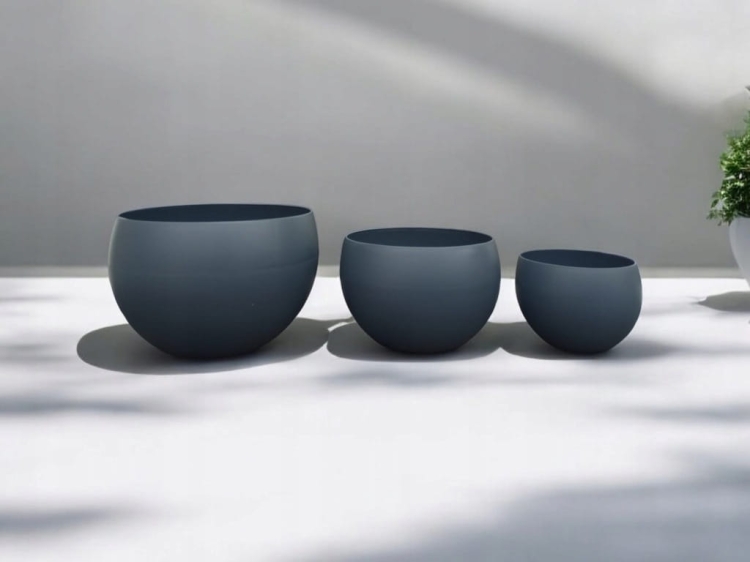 Osłonka do kwiatów 16 cm grafit