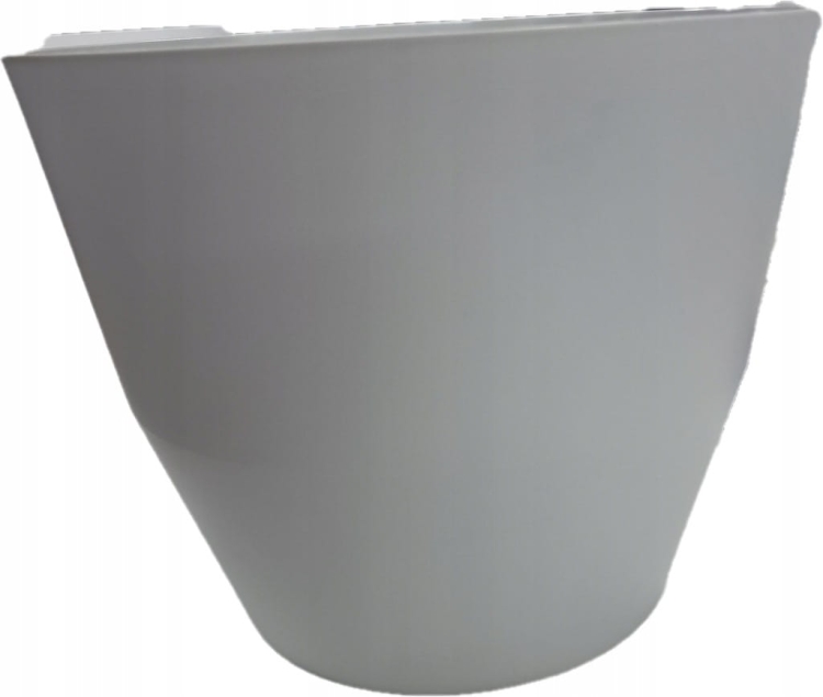 Osłonka na doniczkę siwa biała 18x14,5cm