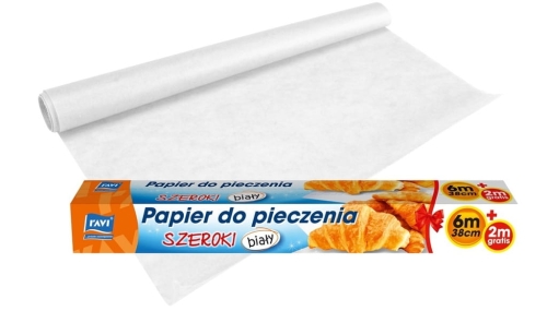 Papier do pieczenia Ravi 800 cm x 38 cm biały