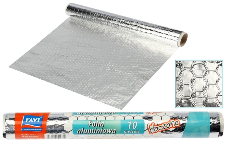 Folia aluminiowa tłoczona Ravi 10 m