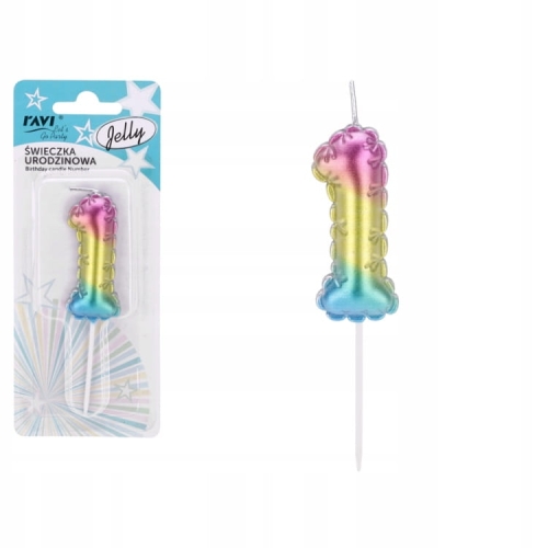 Świeczki urodzinowe cyferki 1 świeczka na tort