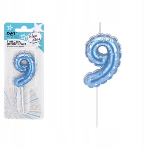 świeczki urodzinowe cyferki 9 świeczka na tort