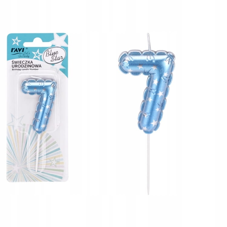 Świeczki urodzinowe cyferki 7 świeczka na tort
