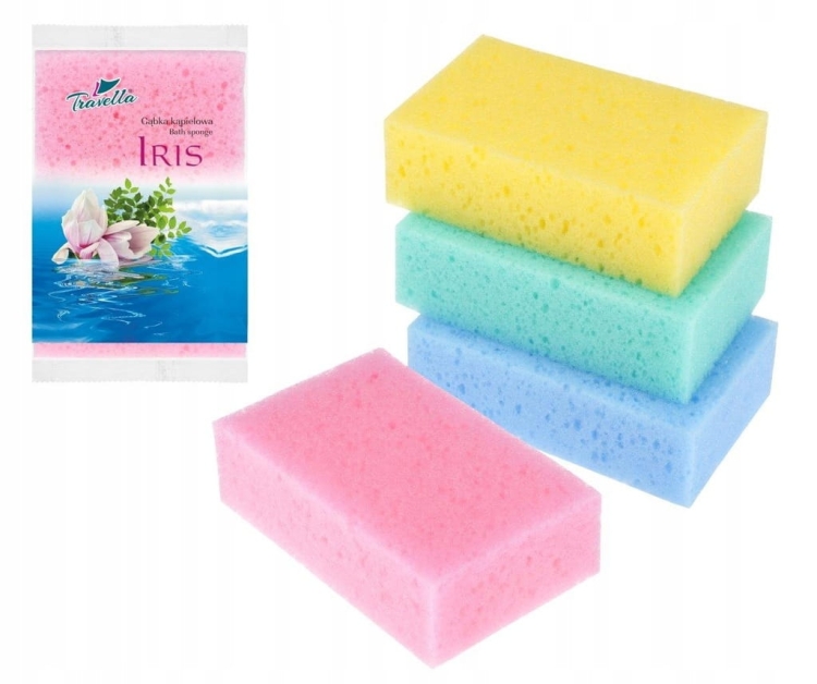 Gąbka kąpielowa Iris do mycia ciała mix kolorów