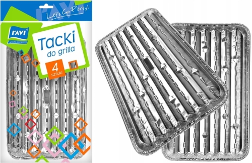 Tacka grillowa aluminium Ravi prostokątny 34 x 22,5 cm