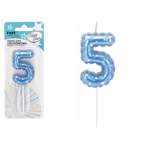 Świeczki urodzinowe cyferki 5 świeczka na tort