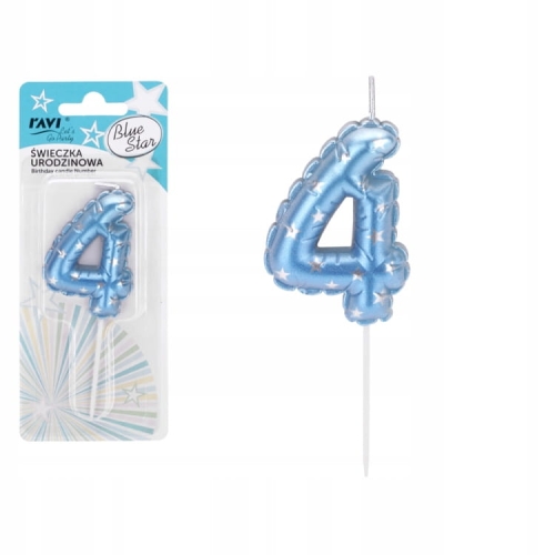 Świeczki urodzinowe cyferki 4 świeczka na tort