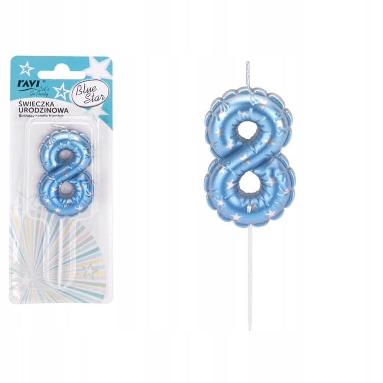 Świeczki urodzinowe cyferki 8 świeczka na tort