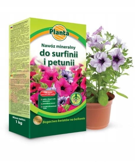 Nawóz do surfinii i petunii wieloskładnikowy Planta granulat 1 kg 1 l