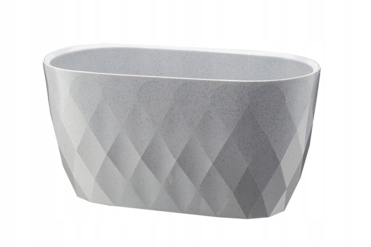 Doniczka tworzywo sztuczne szary Verdenia 47 cm x 14,5 x 15 cm