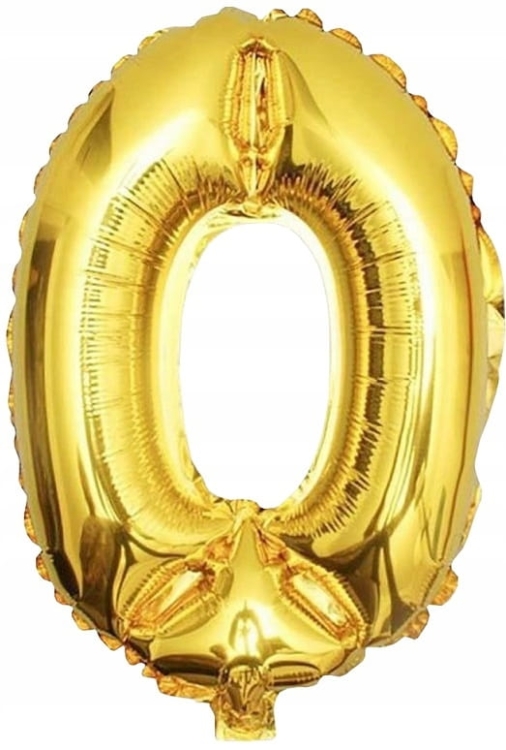 Balon foliowy cyfra 0 urodziny 60cm