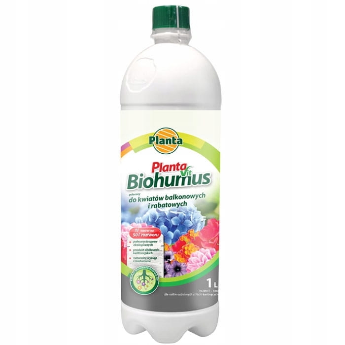 Nawóz organiczny biohumus do kwiatów Planta płyn 1L