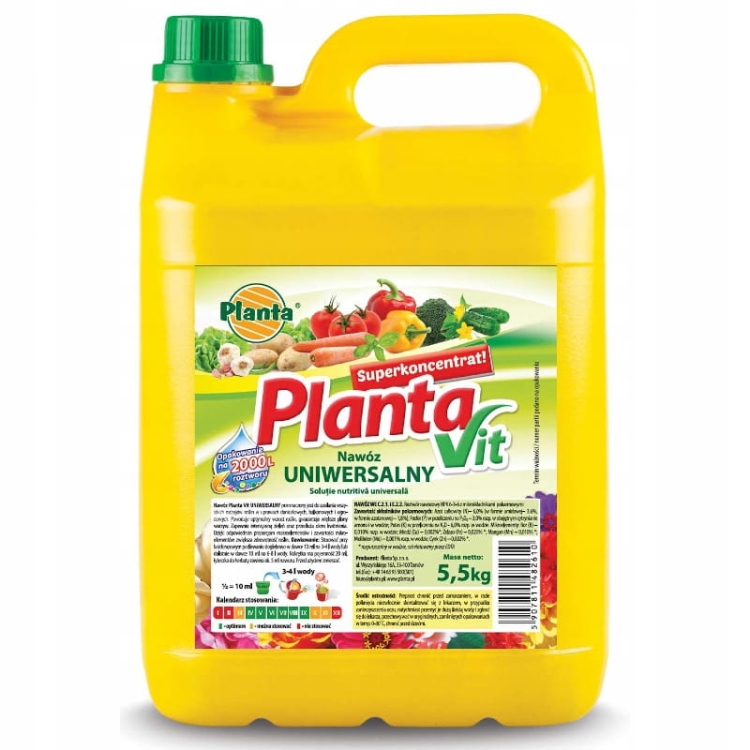 Nawóz wieloskładnikowy Planta płyn 5,5 kg 5 l