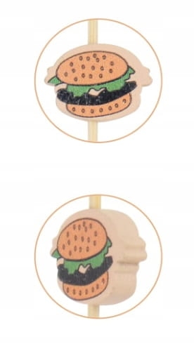 Patyczki do hamburgerów drewniane wykałaczki długie BURGER